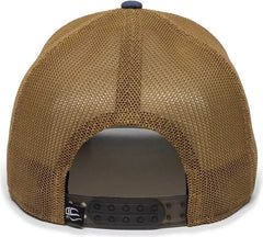 OC Sports RGR-360M Adjustable Mesh Back Cap - Slate Copper - Dark Gray Orange / 6 7/8’’ - 7 1/2’’