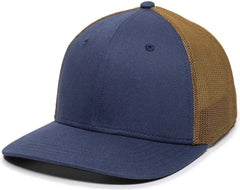 OC Sports RGR-360M Adjustable Mesh Back Cap - Slate Copper - Dark Gray Orange / 6 7/8’’ - 7 1/2’’