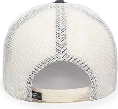 OC Sports RGR-360M Adjustable Mesh Back Cap - Slate White - Navy White / 6 7/8’’ - 7 1/2’’