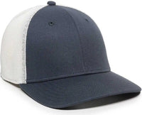 OC Sports RGR-360M Adjustable Mesh Back Cap - Slate White - Navy White / 6 7/8’’ - 7 1/2’’