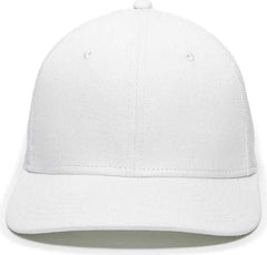 OC Sports RGR-360M Adjustable Mesh Back Cap - White White - White / 6 7/8’’ - 7 1/2’’