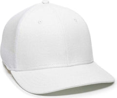 OC Sports RGR-360M Adjustable Mesh Back Cap - White White - White / 6 7/8’’ - 7 1/2’’