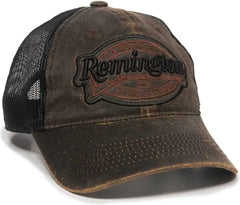 OC Sports RM17A Weathered Cotton Mesh Back Cap - Dark Brown Black - Brown Black / 6 7/8’’ - 7 1/2’’