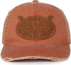 OC Sports RMBLR-06 Longhorn Skull Cap - Clay - Tan / Ladies