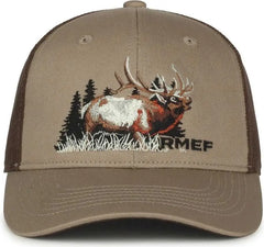 OC Sports RMEF19 Rockey Mountain Elk Series Cap - Khaki Brown - Khaki Brown / 6 7/8’’ - 7 1/2’’