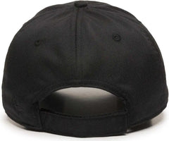 OC Sports RPET100 Certified Recycled PET Lightly Structured Cap - Black - Black / 6 7/8’’ - 7 1/2’’