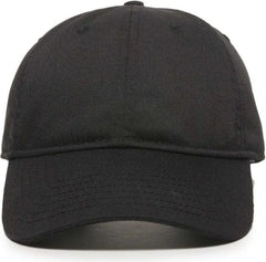 OC Sports RPET100 Certified Recycled PET Lightly Structured Cap - Black - Black / 6 7/8’’ - 7 1/2’’