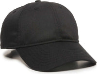OC Sports RPET100 Certified Recycled PET Lightly Structured Cap - Black - Black / 6 7/8’’ - 7 1/2’’