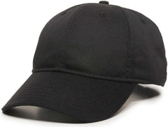 OC Sports RPET100 Certified Recycled PET Lightly Structured Cap - Black - Black / 6 7/8’’ - 7 1/2’’