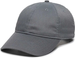 OC Sports RPET100 Certified Recycled PET Lightly Structured Cap - Charcoal - Dark Gray / 6 7/8’’ - 7 1/2’’