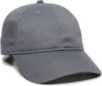 OC Sports RPET100 Certified Recycled PET Lightly Structured Cap - Charcoal - Dark Gray / 6 7/8’’ - 7 1/2’’
