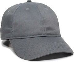 OC Sports RPET100 Certified Recycled PET Lightly Structured Cap - Charcoal - Dark Gray / 6 7/8’’ - 7 1/2’’