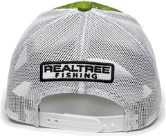 OC Sports RT06A Adjustable Mesh Back Cap - Realtree Fishing Dark Lime White - Realtree Lime / 6 7/8’’ - 7 1/2’’