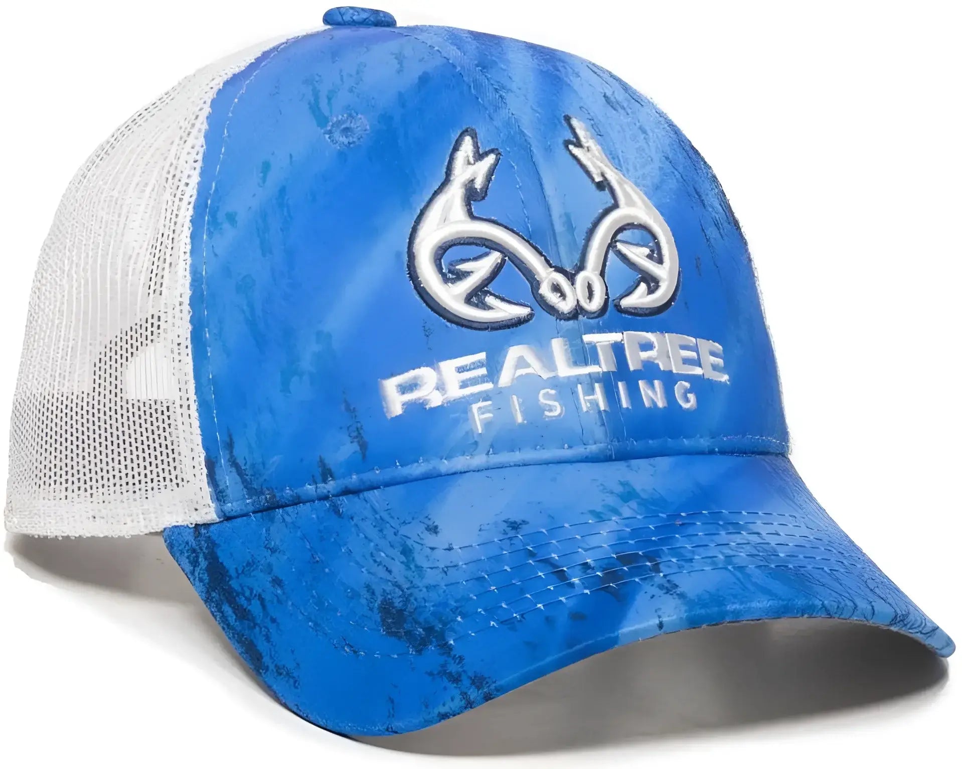OC Sports RT06A Adjustable Mesh Back Cap - Realtree Fishing Light Blue White - Realtree Columbia Blue / 6 7/8’’ - 7