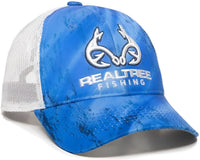 OC Sports RT06A Adjustable Mesh Back Cap - Realtree Fishing Light Blue White - Realtree Columbia Blue / 6 7/8’’ - 7