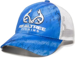 OC Sports RT06A Adjustable Mesh Back Cap - Realtree Fishing Light Blue White - Realtree Columbia Blue / 6 7/8’’ - 7