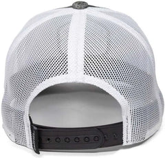 OC Sports RTF04A Structured Mesh Back Cap - Realtree Fishing WAV3 Mirage Gray White - Realtree Gray / 6 7/8’’ - 7 1/2’’