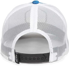 OC Sports RTF04A Structured Mesh Back Cap - Realtree Fishing WAV3 Provence Blue White - Realtree Blue / 6 7/8’’ - 7