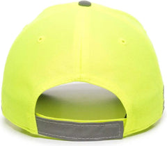 OC Sports SAF-201 Adjustable Cap - Safety Yellow - Yellow / 6 7/8’’ - 7 1/2’’