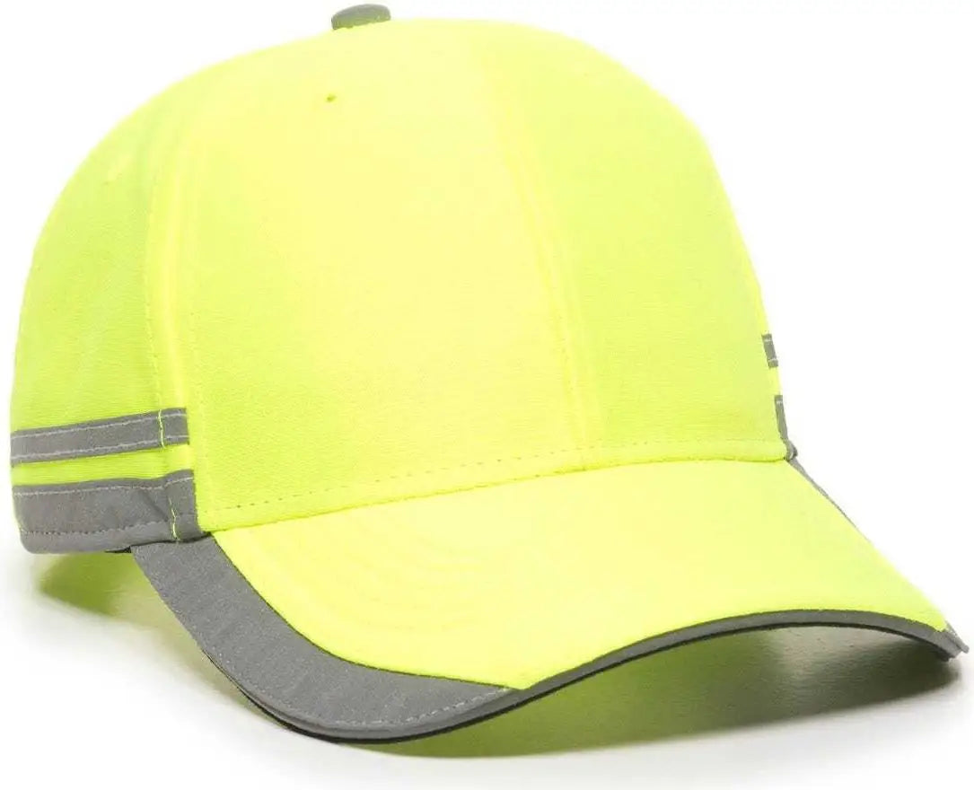OC Sports SAF-201 Adjustable Cap - Safety Yellow - Yellow / 6 7/8’’ - 7 1/2’’
