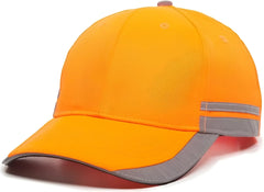 OC Sports SAF-201 Adjustable Cap that is Easily Visible - Blaze - Blaze / 6 7/8’’ - 7 1/2’’