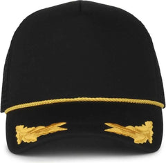 OC Sports SE-FOAM Special Edition Embroidered Foam Mesh Trucker with Cords Cap - Black Black - Black / OSFM