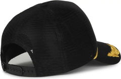 OC Sports SE-FOAM Special Edition Embroidered Foam Mesh Trucker with Cords Cap - Black Black - Black / OSFM