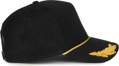 OC Sports SE-FOAM Special Edition Embroidered Foam Mesh Trucker with Cords Cap - Black Black - Black / OSFM