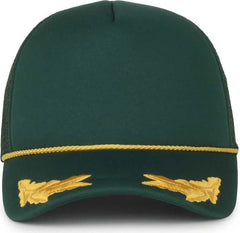 OC Sports SE-FOAM Special Edition Embroidered Foam Mesh Trucker with Cords Cap - Dark Green Dark Green - Green / OSFM