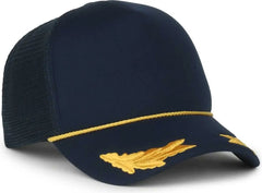 OC Sports SE-FOAM Special Edition Embroidered Foam Mesh Trucker with Cords Cap - Navy Navy - Navy / OSFM