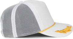 OC Sports SE-FOAM Special Edition Embroidered Foam Mesh Trucker with Cords Cap - White White - White / OSFM