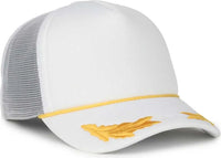 OC Sports SE-FOAM Special Edition Embroidered Foam Mesh Trucker with Cords Cap - White White - White / OSFM