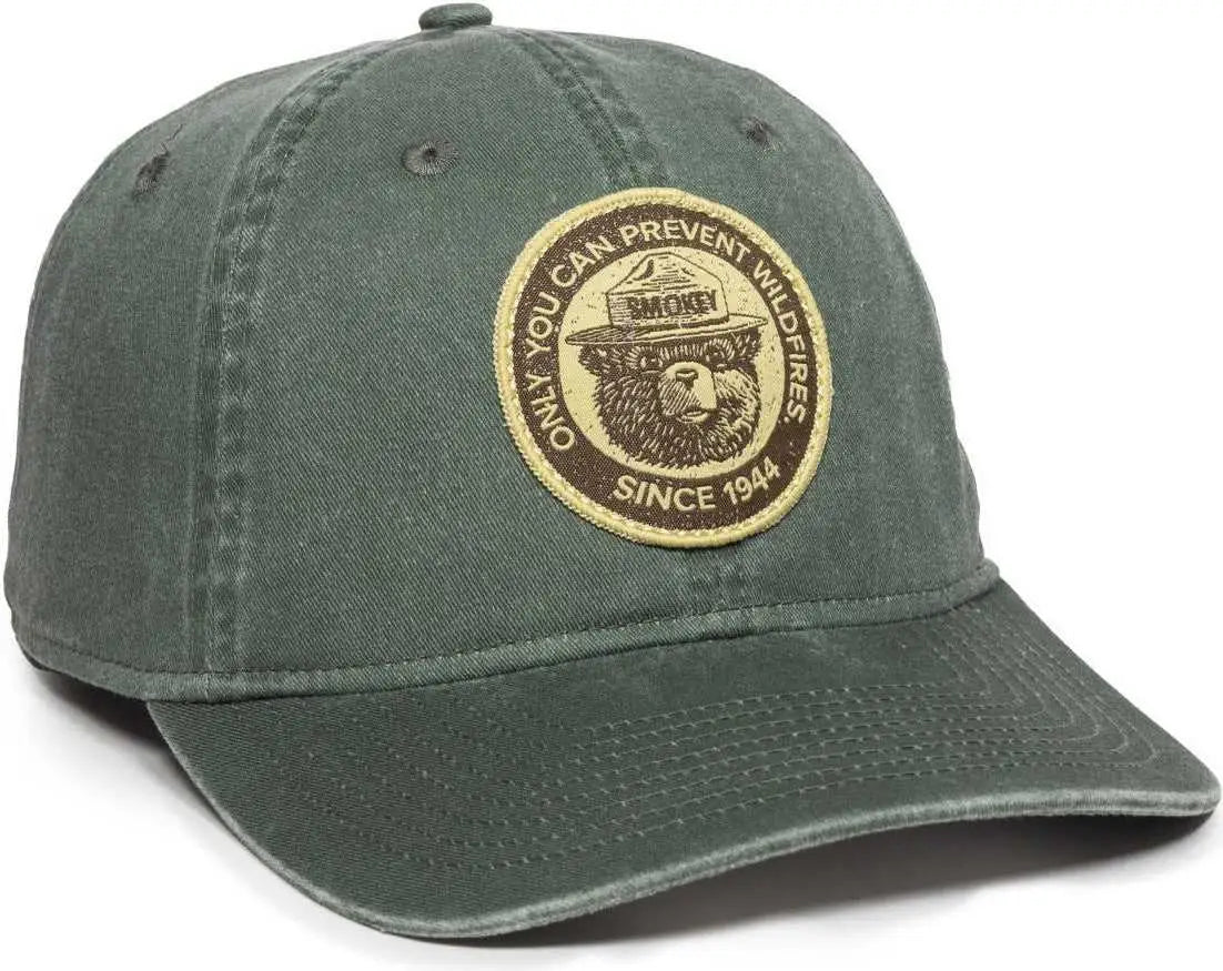 OC Sports SMOKEY02 Smokey Bear Series Cap - Dark Green - Dark Green / OSFM