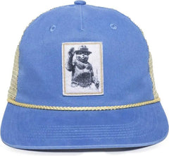 OC Sports SMOKEY03 Cotton Twill Mesh Back Cap - Rivera Bone - Aqua / 6 7/8’’ - 7 1/2’’