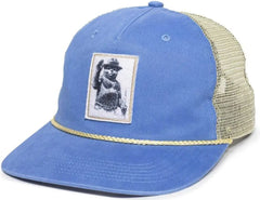 OC Sports SMOKEY03 Cotton Twill Mesh Back Cap - Rivera Bone - Aqua / 6 7/8’’ - 7 1/2’’