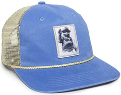 OC Sports SMOKEY03 Cotton Twill Mesh Back Cap - Rivera Bone - Aqua / 6 7/8’’ - 7 1/2’’