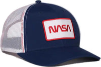 OC Sports SPACE02 NASA Mesh Back Mini Ripstop Nylon Cap - Navy White - White / OSFM