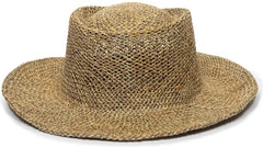 OC Sports STW-100 Gambler Straw Hat - Sea Grass Straw - Tan / 6 7/8’’ - 7 1/2’’