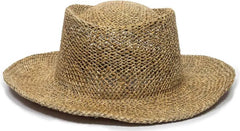 OC Sports STW-100 Gambler Straw Hat - Sea Grass Straw - Tan / 6 7/8’’ - 7 1/2’’