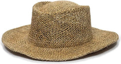 OC Sports STW-100 Gambler Straw Hat - Sea Grass Straw - Tan / 6 7/8’’ - 7 1/2’’