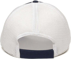 OC Sports SWM-600 Cotton Twill And Mesh Adjustable Cap - Navy White - Navy White / 6 7/8’’ - 7 1/2’’