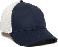 OC Sports SWM-600 Cotton Twill And Mesh Adjustable Cap - Navy White - Navy White / 6 7/8’’ - 7 1/2’’