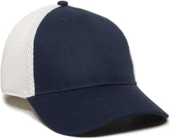 OC Sports SWM-600 Cotton Twill And Mesh Adjustable Cap - Navy White - Navy White / 6 7/8’’ - 7 1/2’’