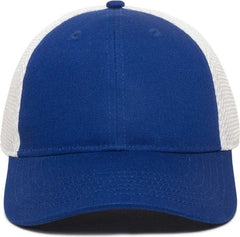 OC Sports SWM-600 Cotton Twill And Mesh Adjustable Cap - Royal White - Royal White / 6 7/8’’ - 7 1/2’’
