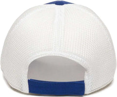 OC Sports SWM-600 Cotton Twill And Mesh Adjustable Cap - Royal White - Royal White / 6 7/8’’ - 7 1/2’’