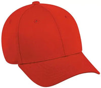 OC Sports TGS1925X Bamboo Charcoal Cap - Red - Red / 6 3/8’’ - 6 3/4’’