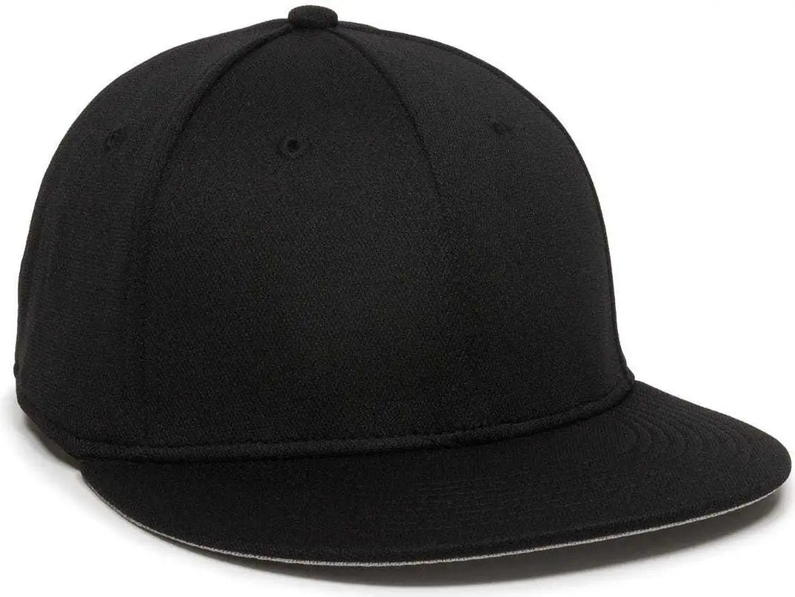 OC Sports TGS1930X Proflex Bamboo Charcoal Flat Visor Cap - Black - Black / 6 3/8’’ - 6 3/4’’
