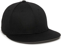 OC Sports TGS1930X Proflex Bamboo Charcoal Flat Visor Cap - Black - Black / 6 3/8’’ - 6 3/4’’