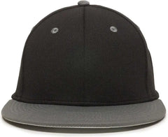 OC Sports TGS1930X Proflex Bamboo Charcoal Flat Visor Cap - Black Dark Gray