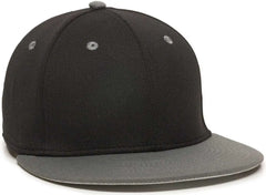 OC Sports TGS1930X Proflex Bamboo Charcoal Flat Visor Cap - Black Dark Gray - Black Dark Gray / 6 3/8’’ - 6 3/4’’